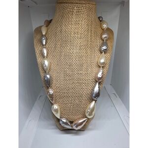 Pearl Necklace Teardrop Statement Costume Jewelry Elegant Fashion